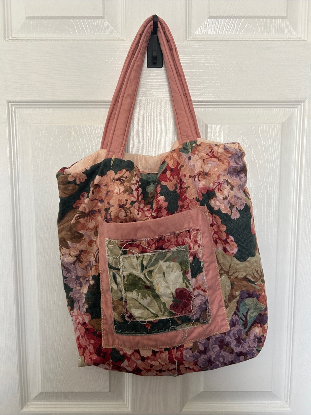 Handmade Quilted Floral Tote Bag